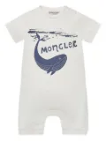 Moncler Enfant whale-print romper - White