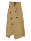 Weekend Max Mara poplin asymmetric skirt - Neutrals