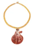 Jennifer Behr Roma shell necklace - Yellow