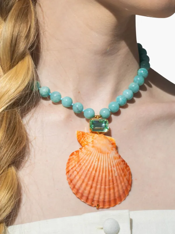 Jennifer Behr Roma Necklace Blue FARFETCH TR