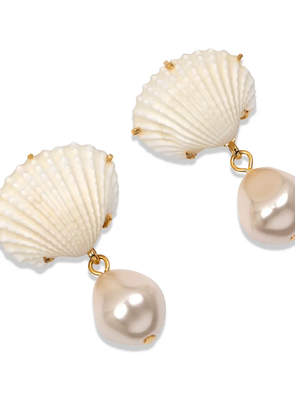 Jennifer Behr Isola Faux-pearl Drop Earrings In Metallic