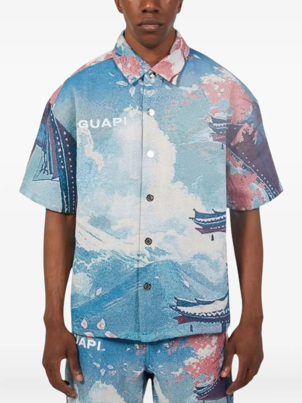 GUAPI Tokyo Tapestry shirt - Blauw