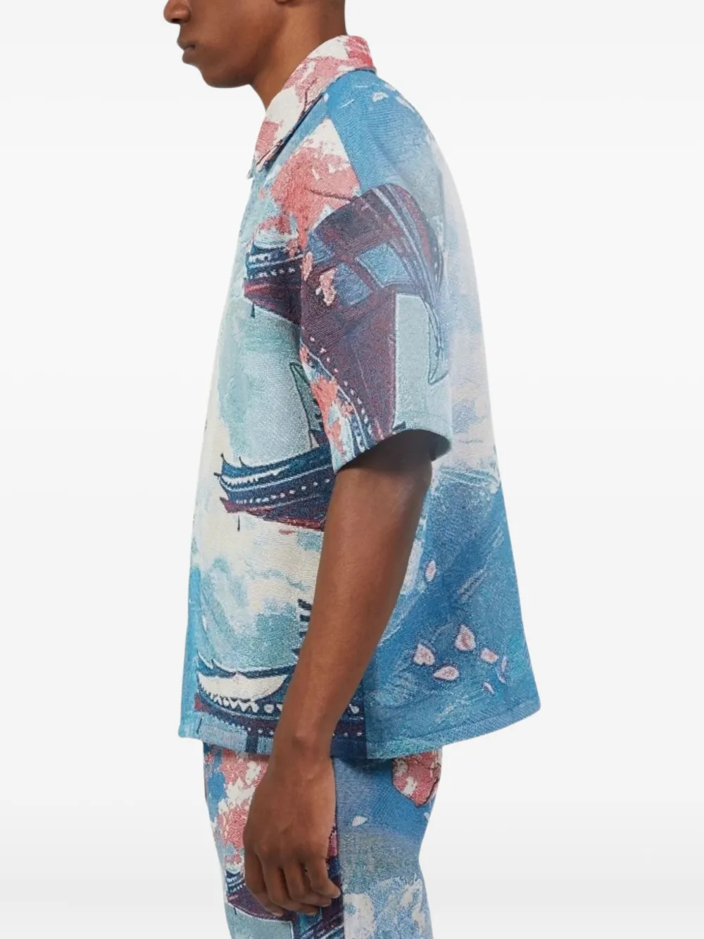 GUAPI Tokyo Tapestry shirt Blauw