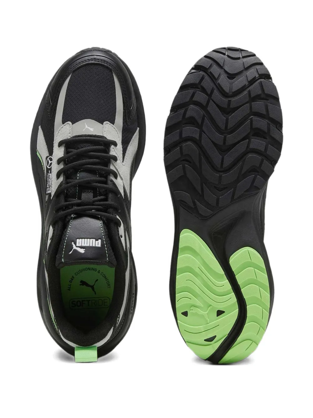 PUMA x Mercedes Hypnotic "Black Flat Dark Grey" sneakers