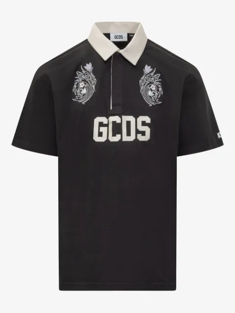 GCDS flowers logo polo shirt