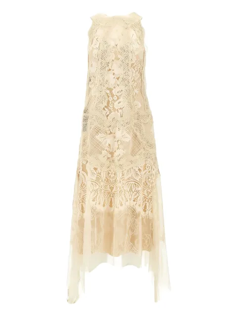 Alberta Ferretti lace-embroidered dress