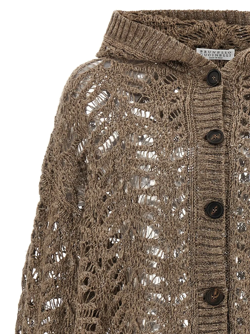 Brunello Cucinelli Foliage Lace vest Bruin