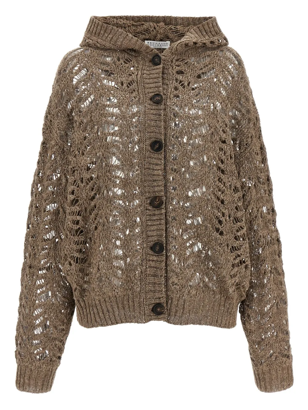 Brunello Cucinelli Foliage Lace vest Bruin