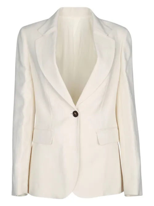Blazer à simple boutonnage - Brunello Cucinelli - Modalova