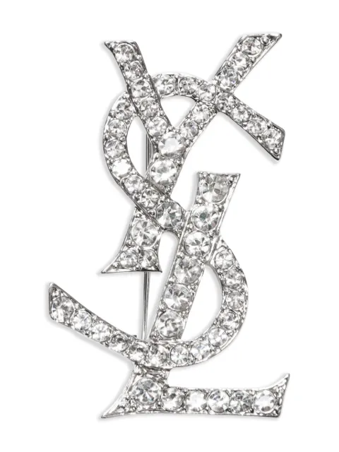 Saint Laurent Pre-Owned 2000s Cassandre-logo brooch