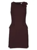 Elisabetta Franchi flower-detailing mini dress - Brown