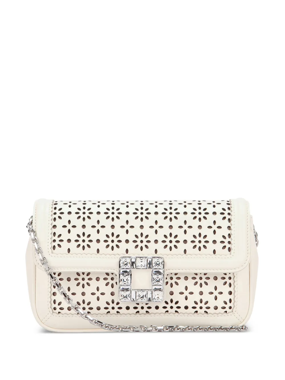 Roger Vivier Viv' Jeu de Fille Daisy clutch bag | White | Image 1