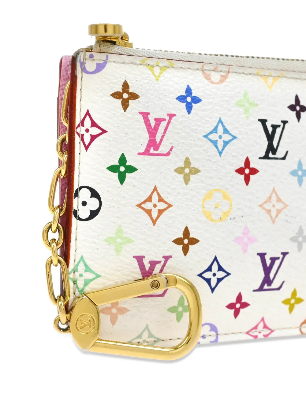 Pre-owned Louis Vuitton X Takashi Murakami 2014 Pochette Cles Coin Purse In White