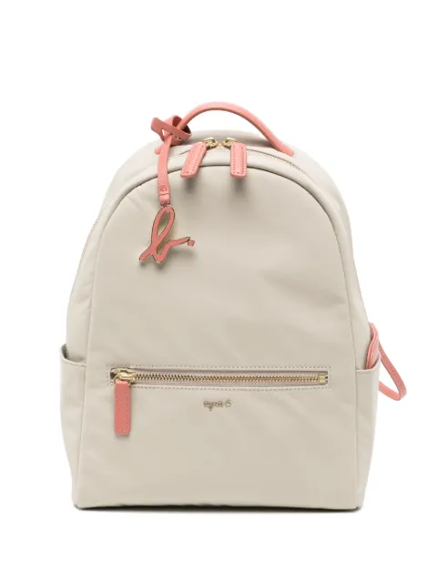 agnès b.  mochila con placa del logo