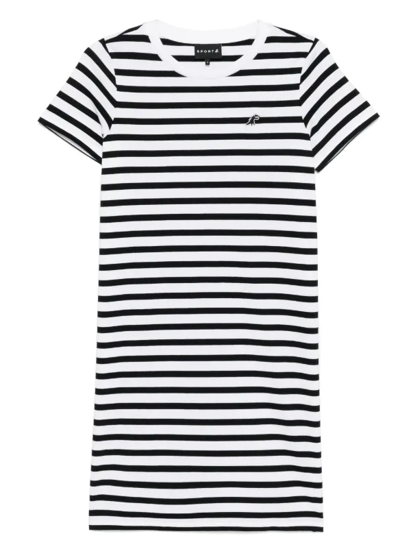 black dress punk Rona Slip Dress in Black with Ivory Stripe  motelrocks-com-us