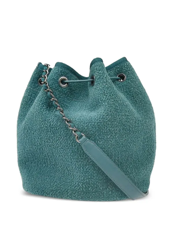 CHANEL Pre-Owned Borsa a Secchiello Deauville 2019 Verde