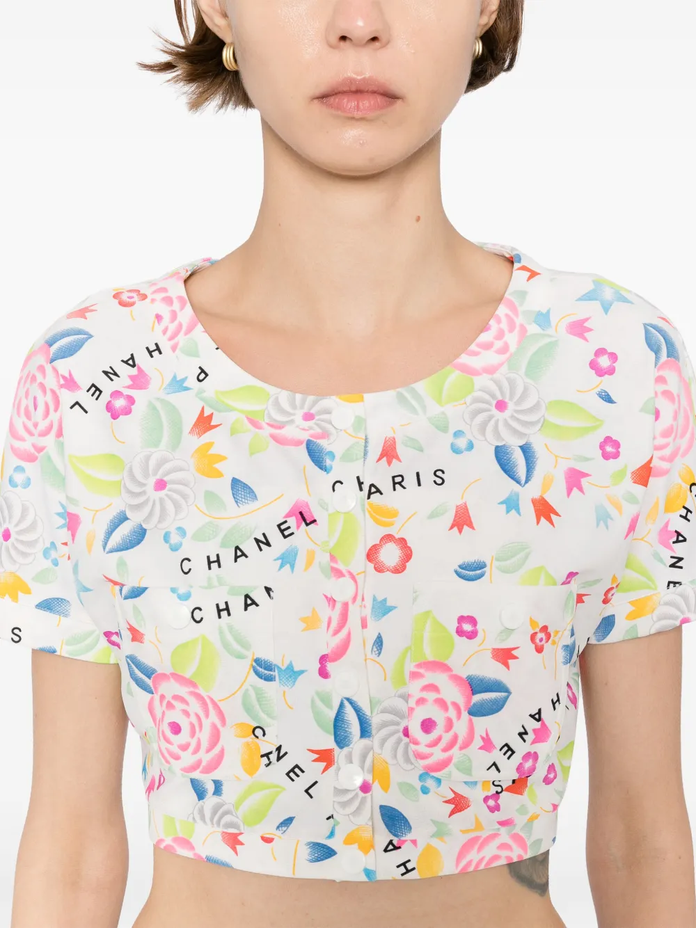 Pre-owned Chanel 1996 Cropped T-shirt