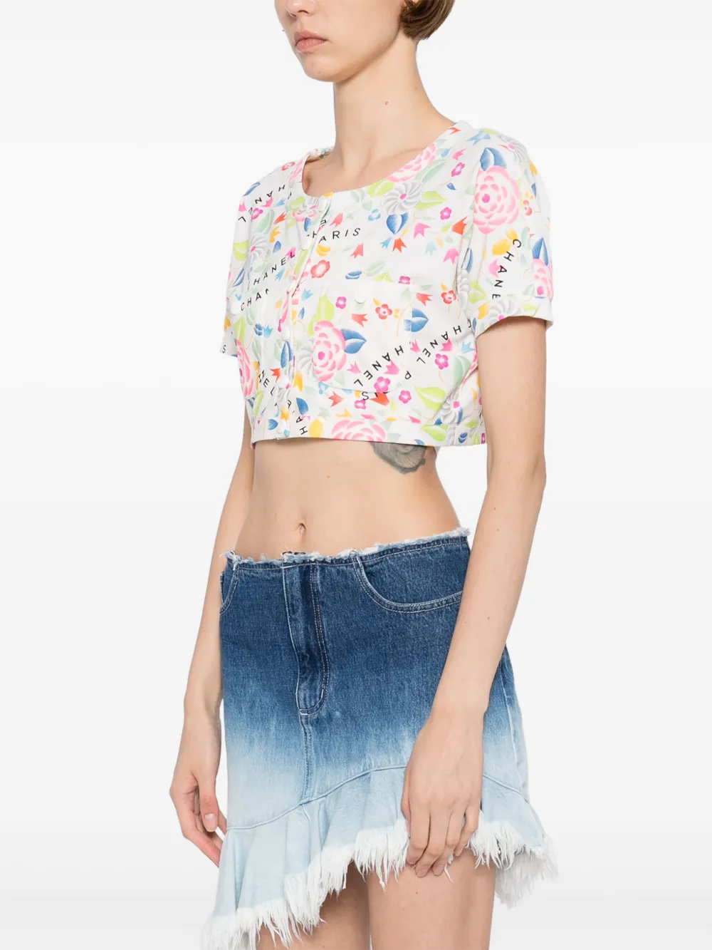 Pre-owned Chanel 1996 Cropped T-shirt