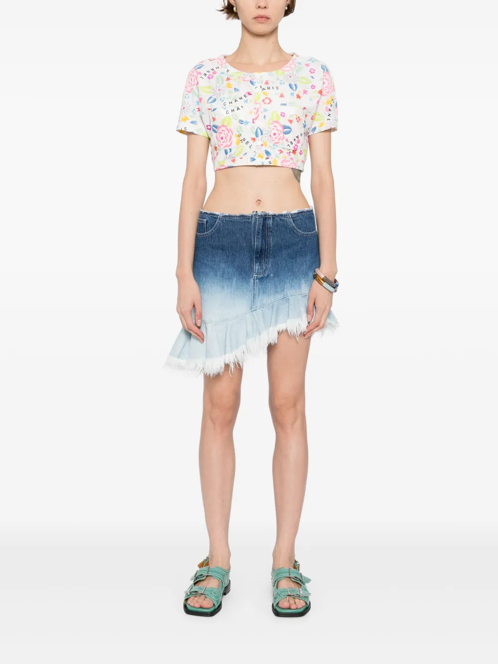 Pre-owned Chanel 1996 Cropped T-shirt