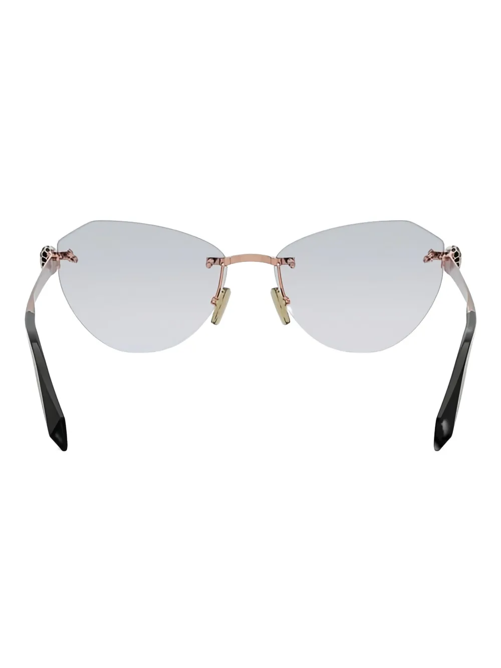  Bvlgari Arm-embellished Cat-eye Glasses - Gold 
