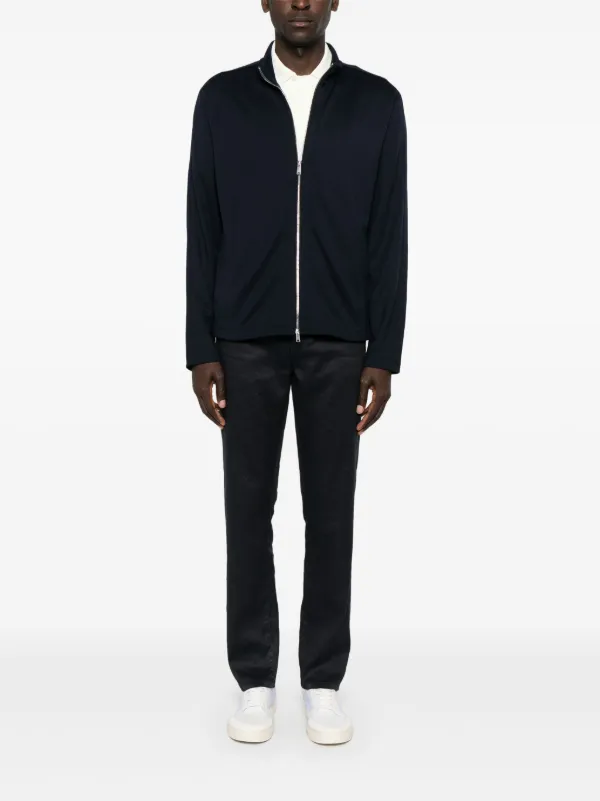 Zegna ジップアップ スウェットシャツ | ブルー | FARFETCH JP