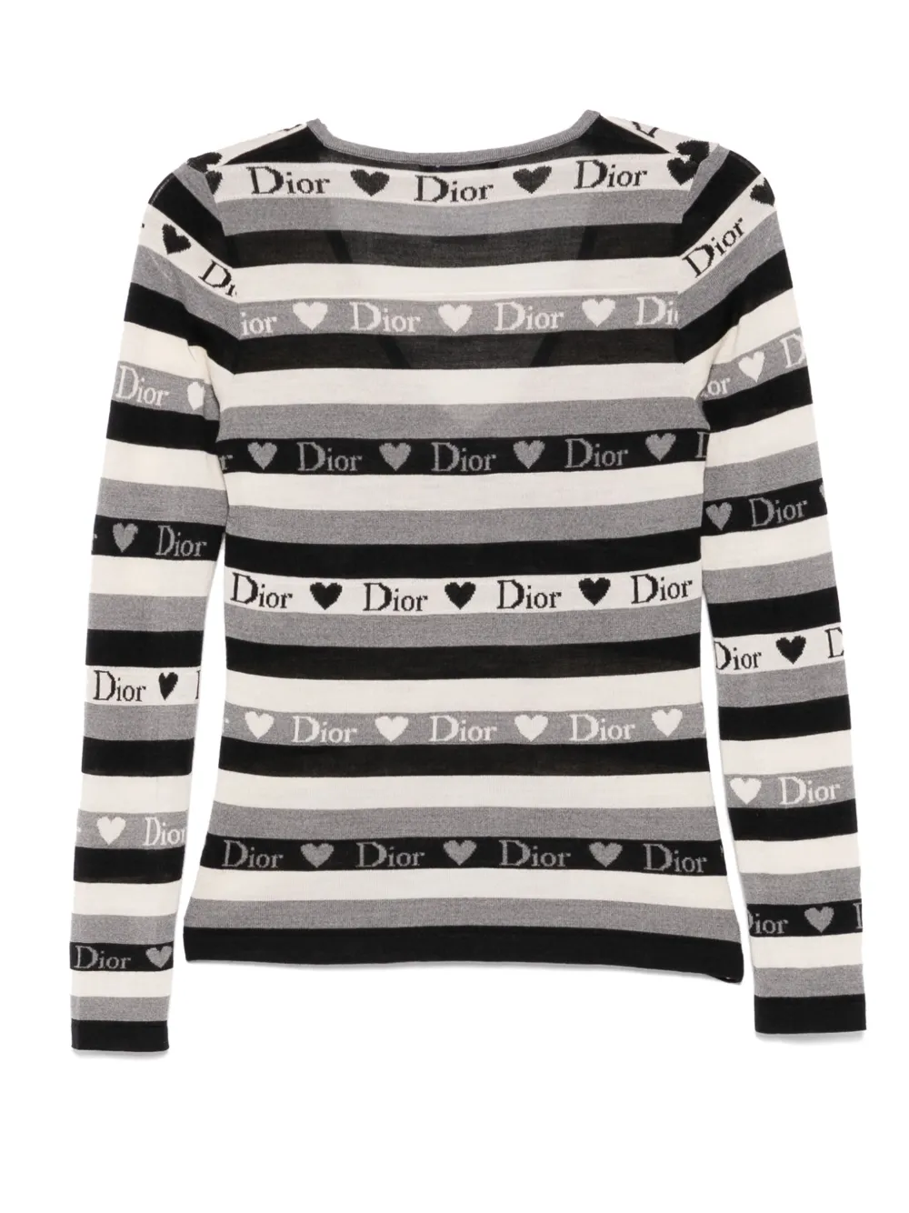 Christian Dior Pre-Owned playera con motivo de rayas 2005 | Image 2