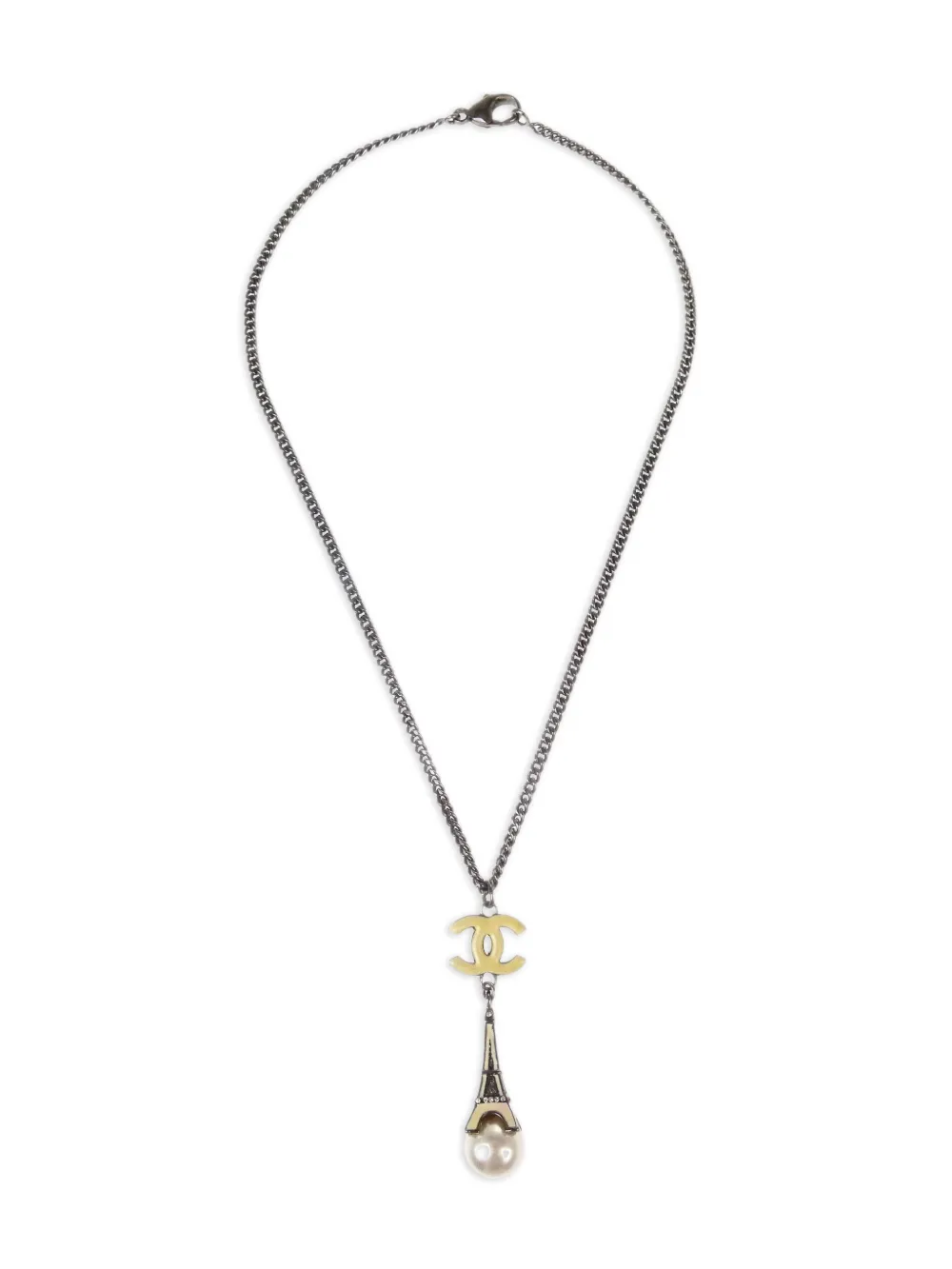 CHANEL Pre-Owned 2006 Eiffel Tower necklace | Silver | Image 1