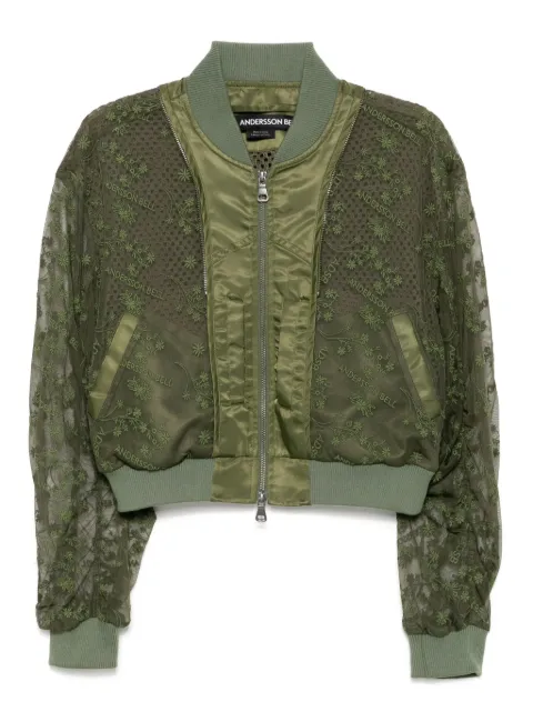 Andersson Bell chamarra bomber con doble capa y logo