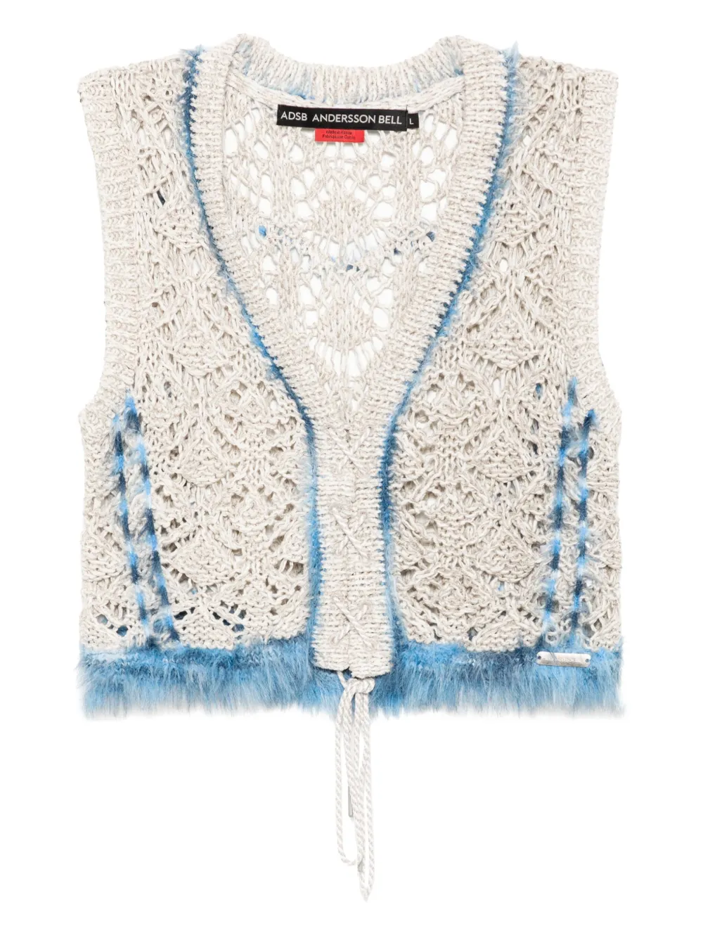 Andersson Bell western lace-up knit vest | Neutrals | Image 1