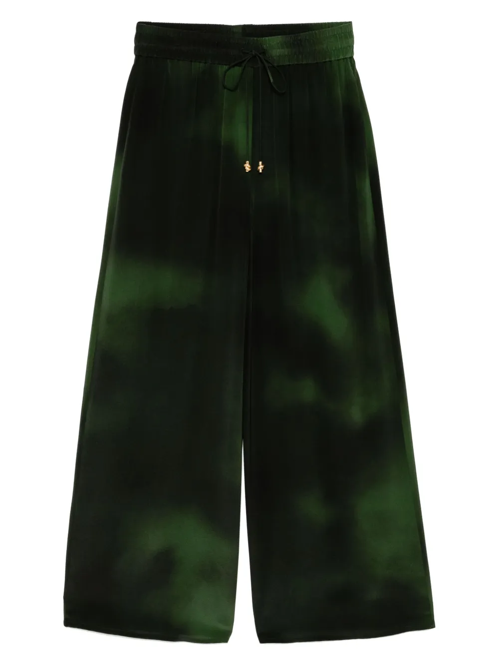 Aje pantalon en soie à coupe ample | vert | Image 1