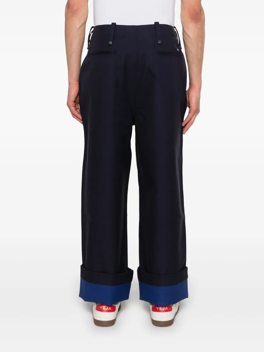 Tommy Hilfiger Broek met geborduurd logo Blauw