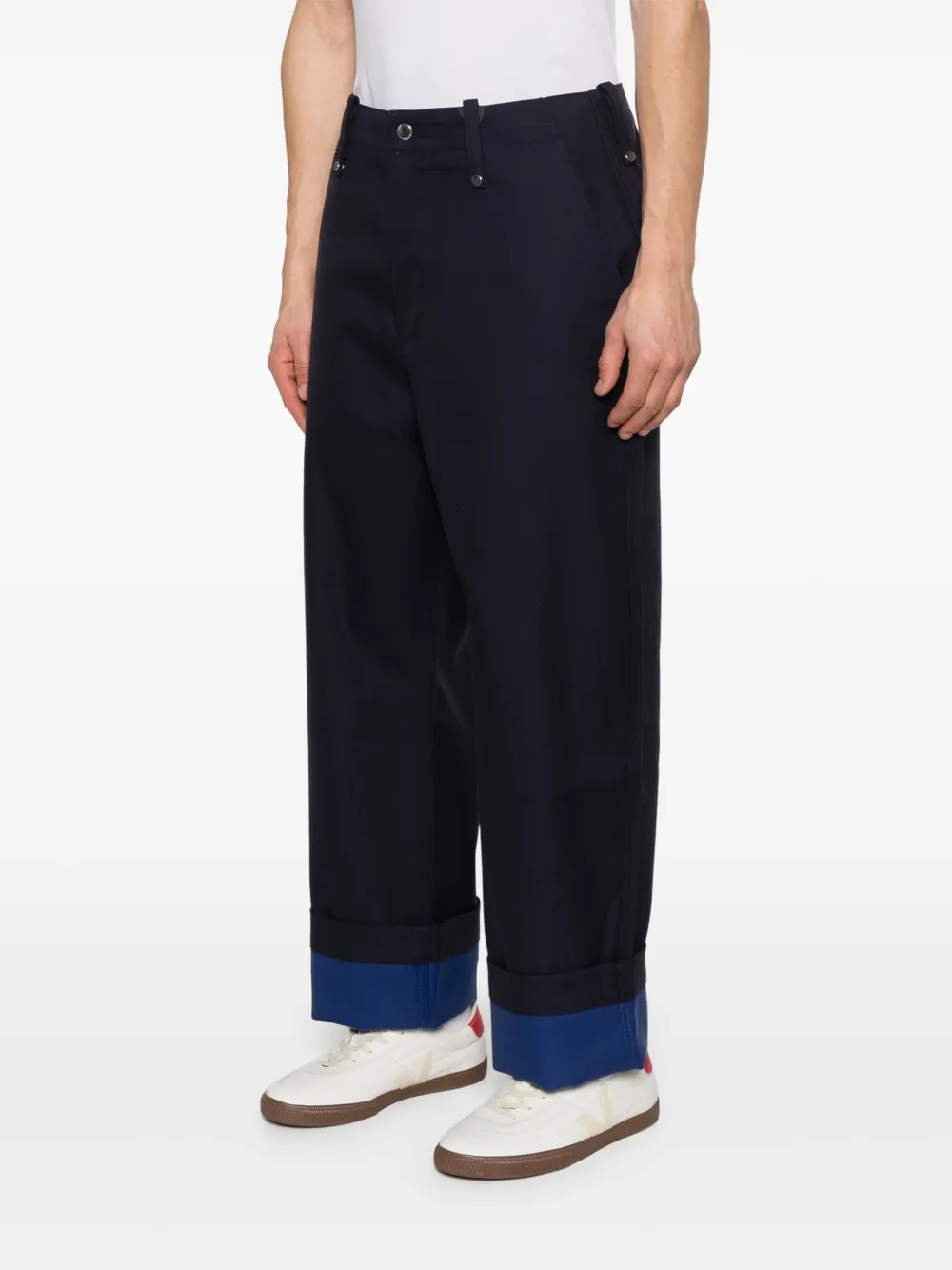 Tommy Hilfiger Broek met geborduurd logo Blauw