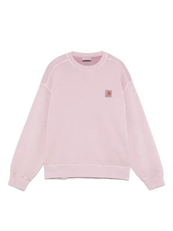 スウェット・トレーナー CARHARTT WIP Cotton sweatshirt with washed out effect Rosa 29632881_58802334_600.jpg