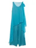 Alberta Ferretti cape-detail jumpsuit - Blue