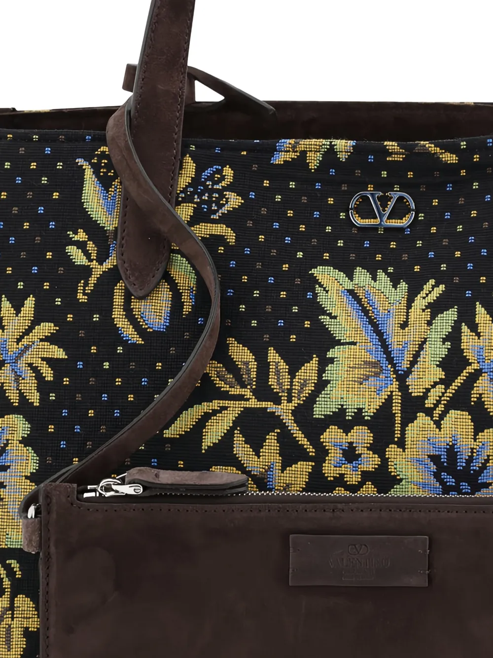 Valentino Garavani Schoudertas met jacquard Bruin