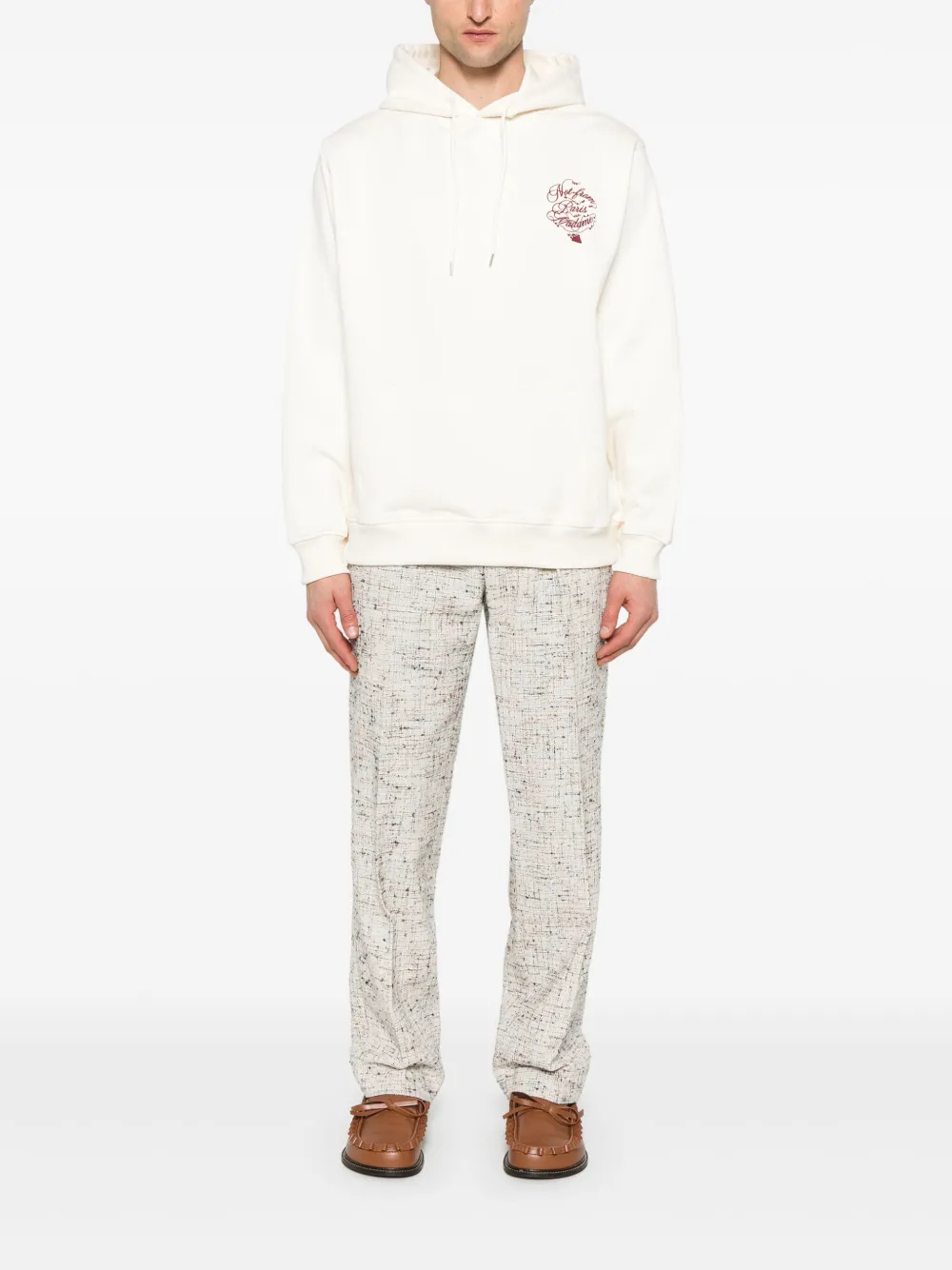 Drôle De Monsieur Vignes Slogan hoodie Beige