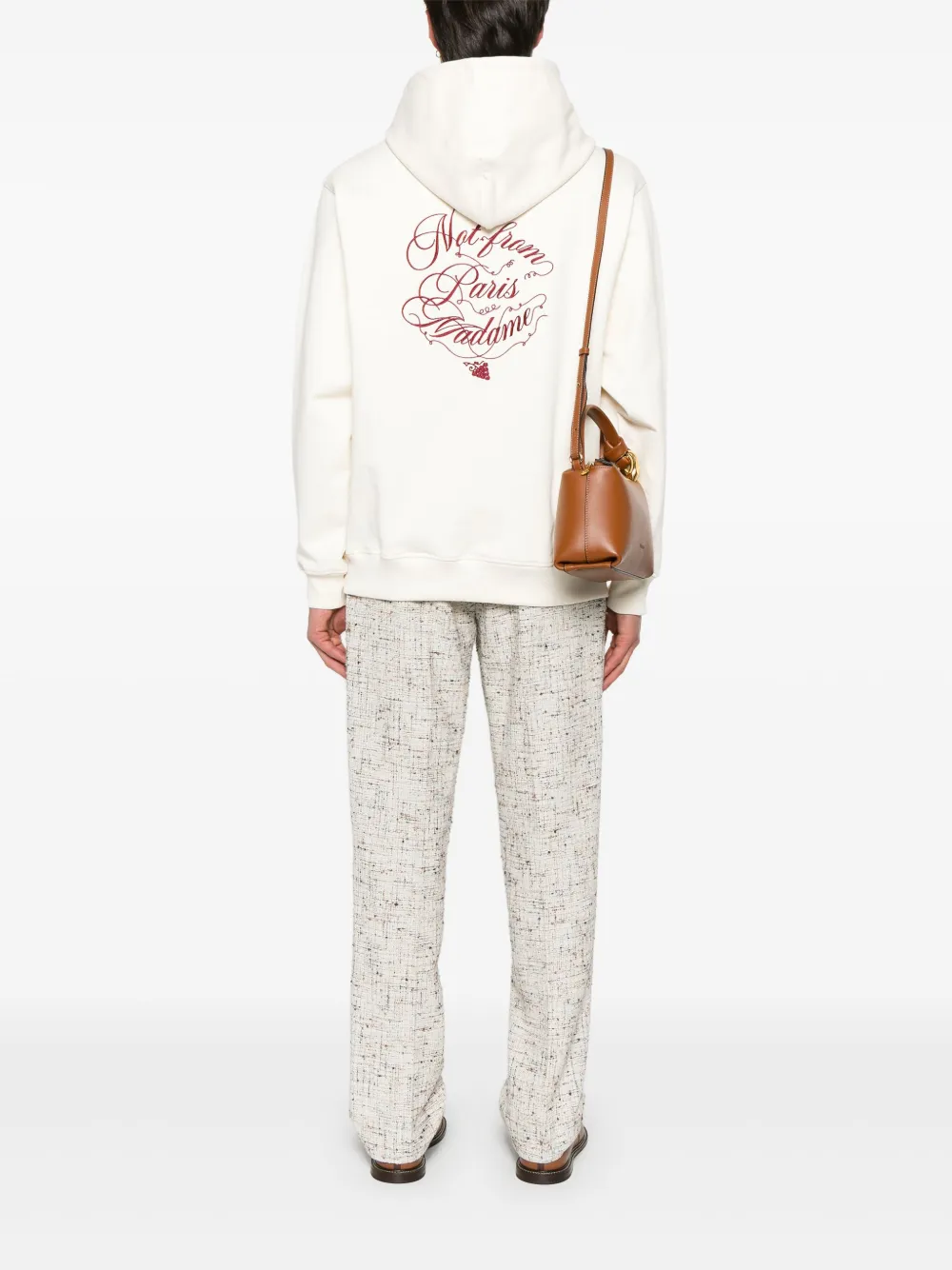Drôle De Monsieur Vignes Slogan hoodie Beige