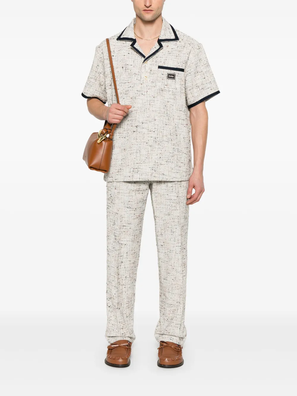 drôledemonsieur Drôle De Monsieur Tweed poloshirt - Beige