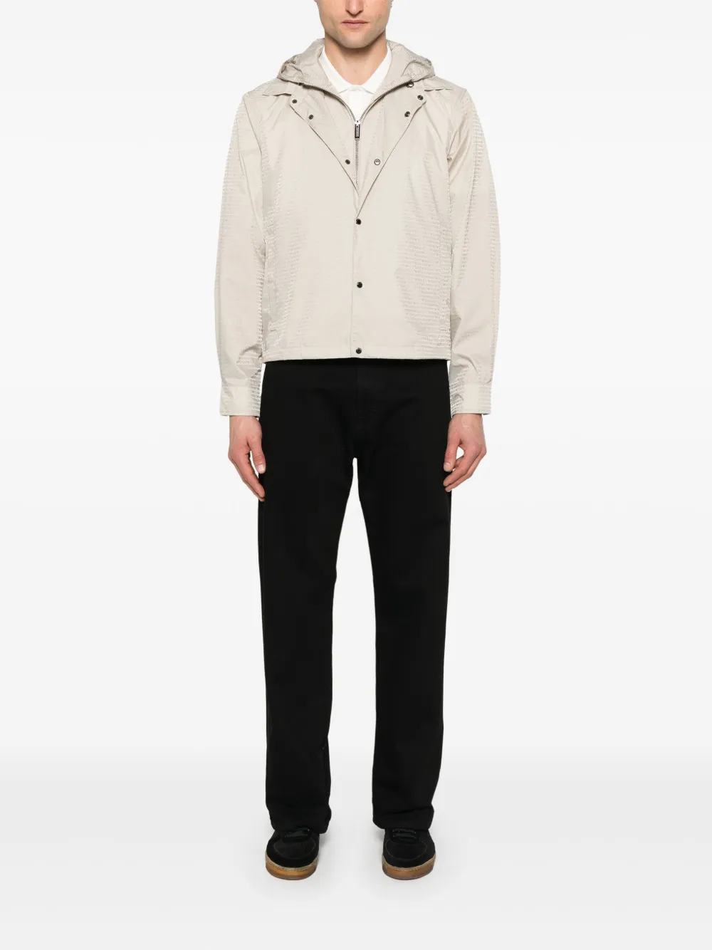 Emporio Armani logo-pattern jacket | Lightweight Jackets | Image 2
