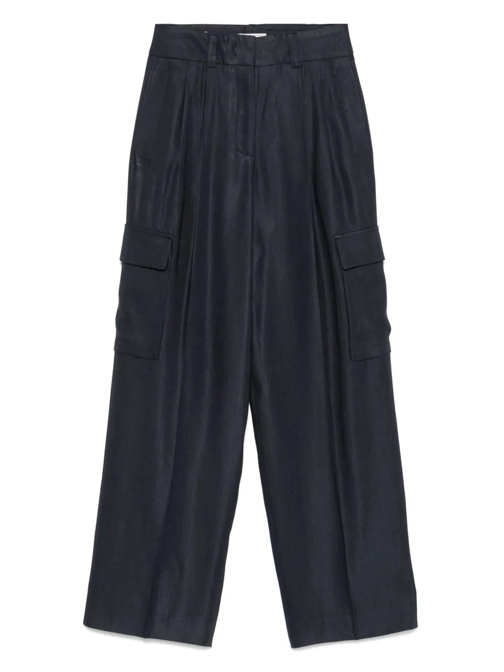 pleated cargo trousers