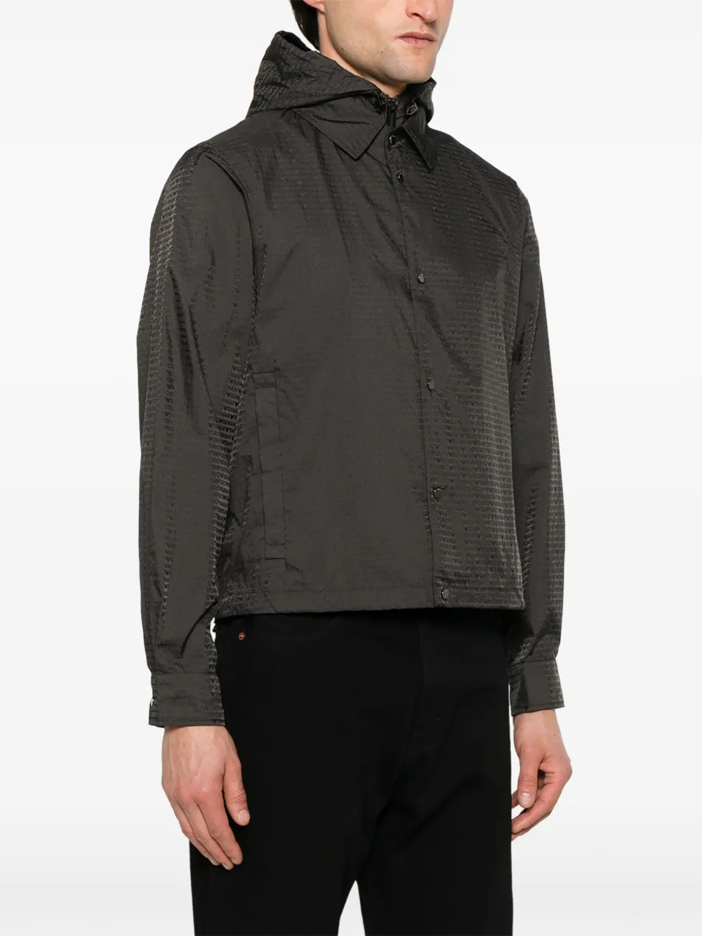 Emporio Armani Jack met logopatroon Bruin