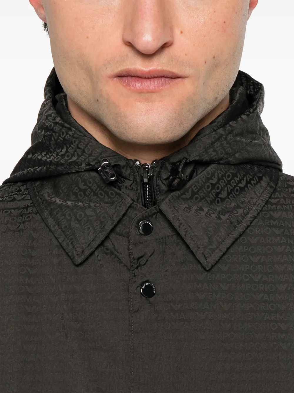 Emporio Armani Jack met logopatroon Bruin