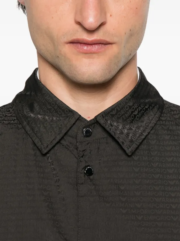 Emporio Armani ロゴ ジャケット | ブラウン | FARFETCH JP