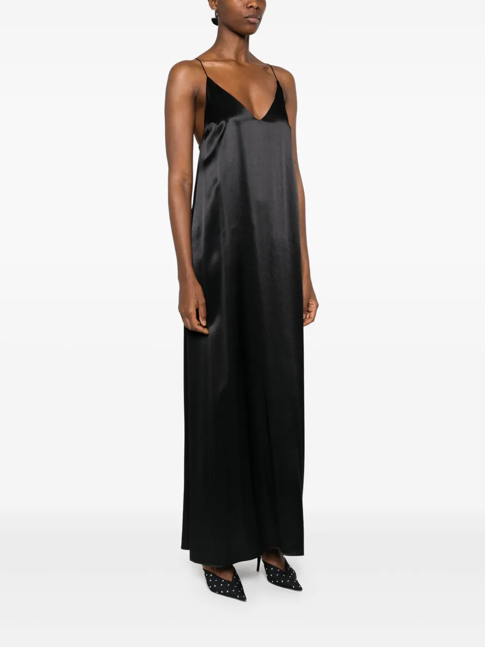 The Nina Studio Duchess Maxi Dress In Black