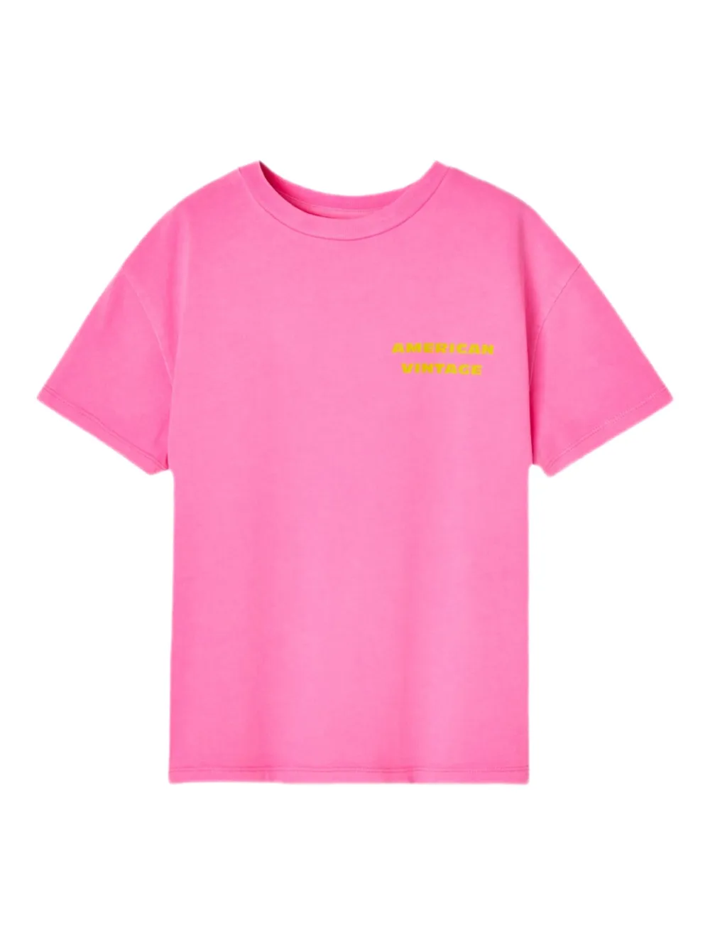 American Vintage Kids T-shirt met logo Roze