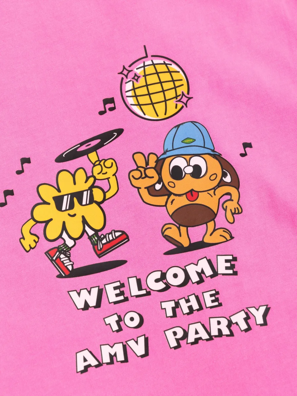 American Vintage Kids T-shirt met logo Roze