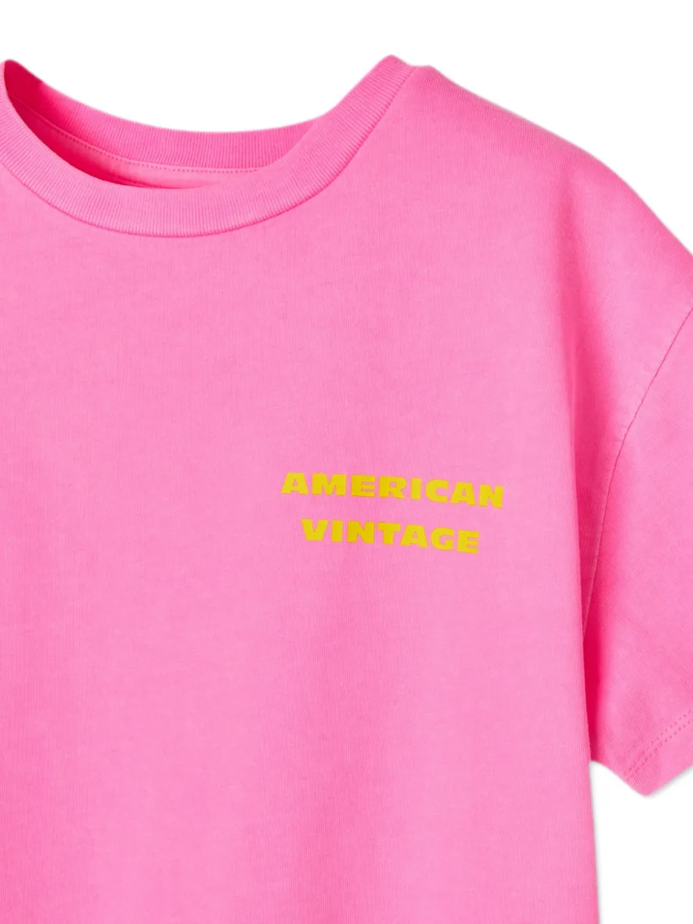 American Vintage Kids T-shirt met logo Roze