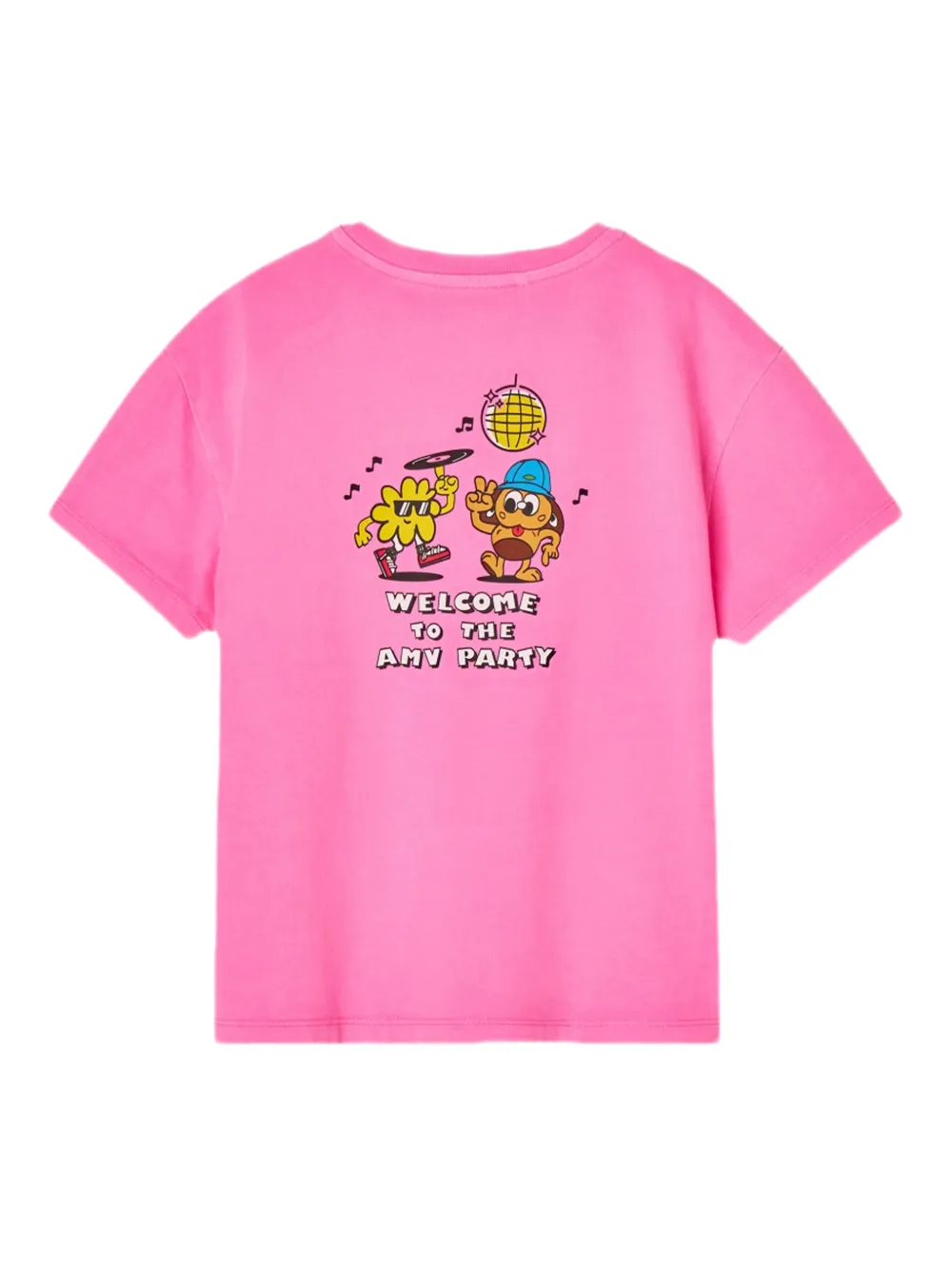 American Vintage Kids T-shirt met logo Roze
