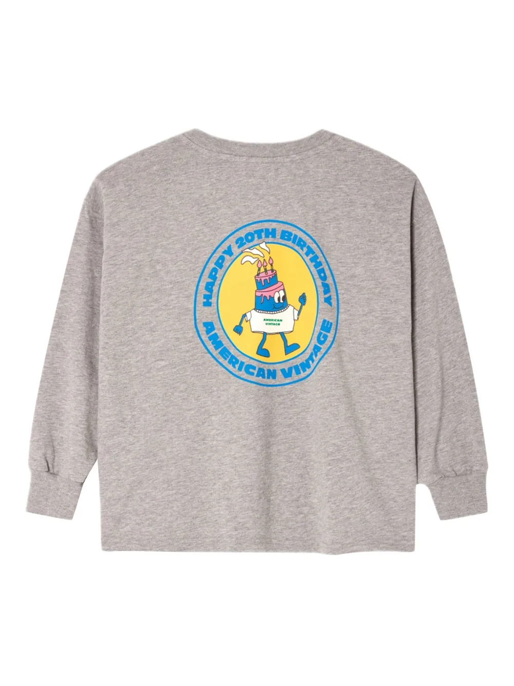 American Vintage Kids graphic-print sweatshirt Grijs
