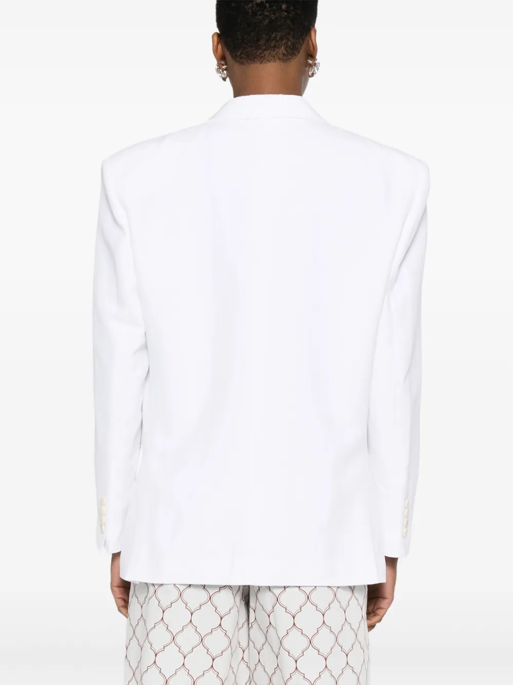 Magda Butrym Blazer met enkele rij knopen Wit